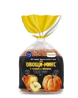 Хлебцы Хлебный Дом Овощи-Микс тыква яблоко, 255 гр., пакет