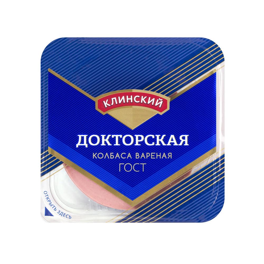 Колбаса Клинский МК Докторская вареная нарезка 190 гр., лоток