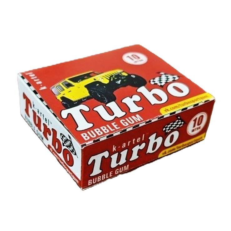 Жевательная резинка Turbo персик дыня яблоко и манго 45 гр., картон