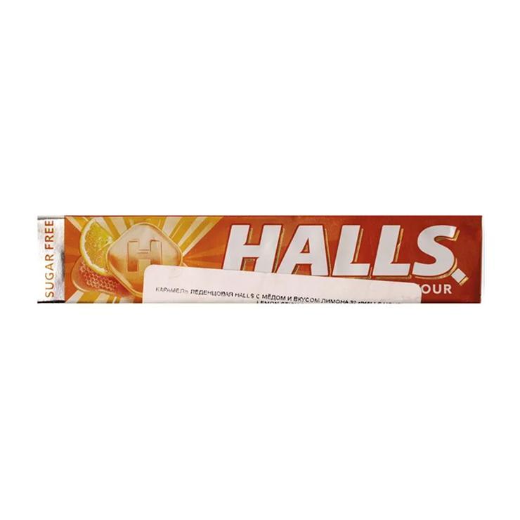 Леденцы Halls Extra Strong со вкусом лимона и мёда 32 гр., обертка