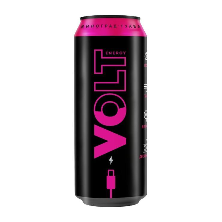 Напиток энергетический Volt Energy виноград гуава 500 мл., ж/б