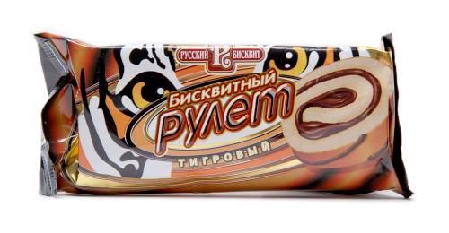 Рулет Русский Бисквит с вареной сгущенкой 175 гр., флоу-пак