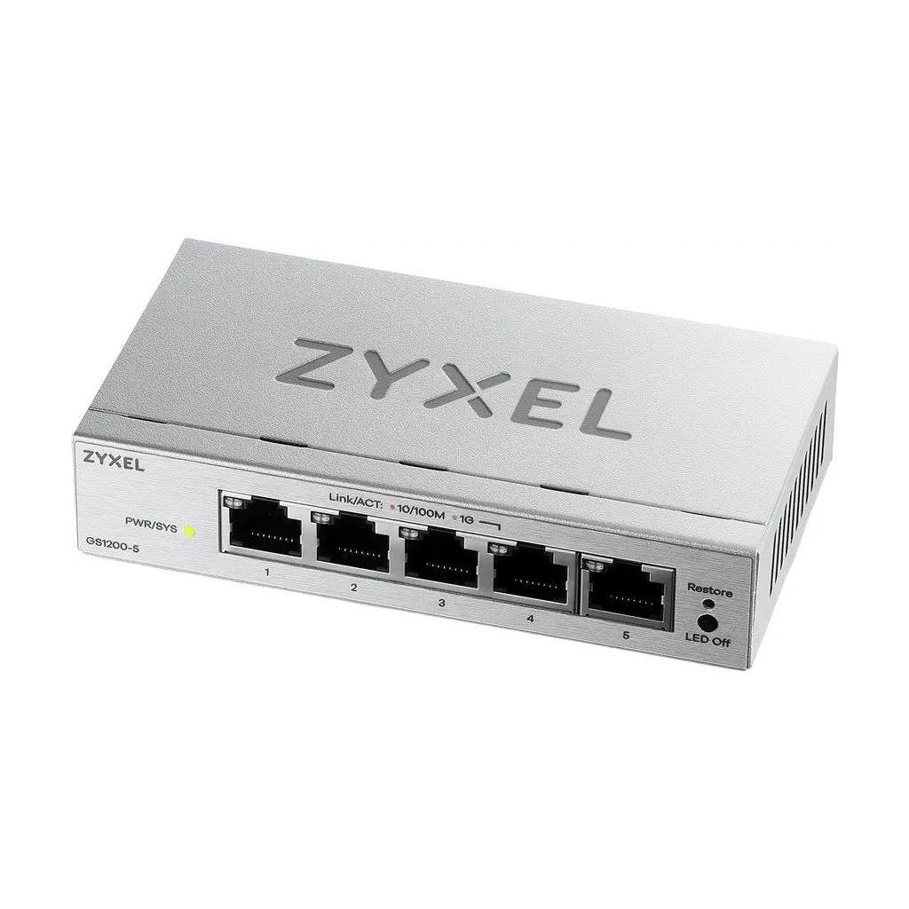 Коммутатор ZyXEL GS1200-5V3-EU0101F, управляемый, 5 RJ-45, 10/100/1000 Мбит/с