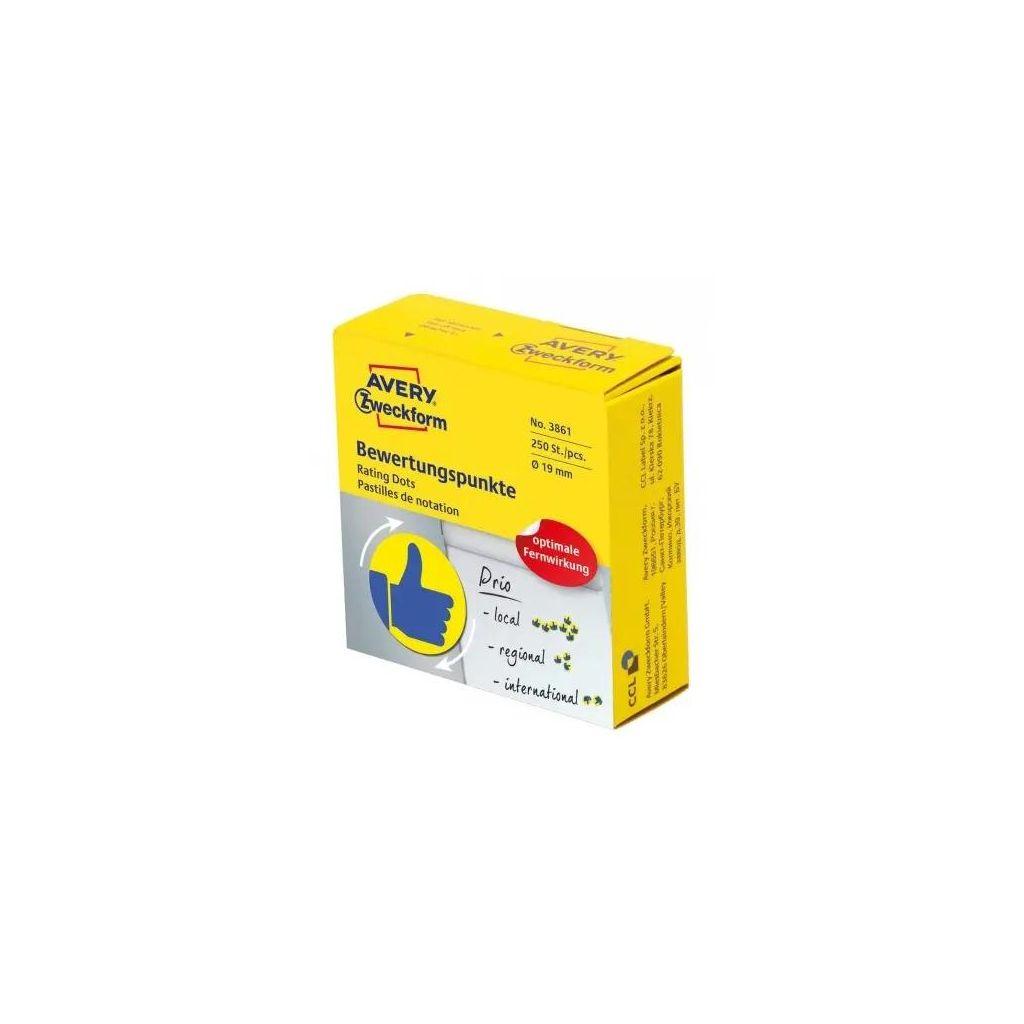 Этикетки Avery Zweckform 3861, универсальная, 70г/м2, желтый, 250шт