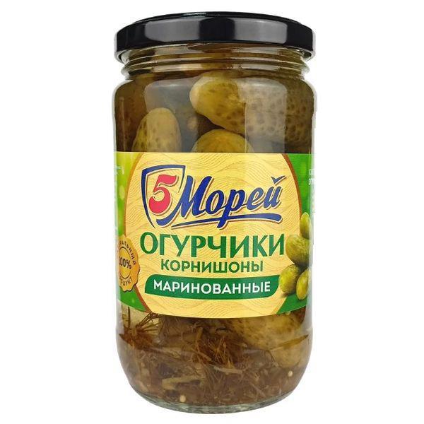 Огурчики 5 Морей маринованные 350 гр., стекло