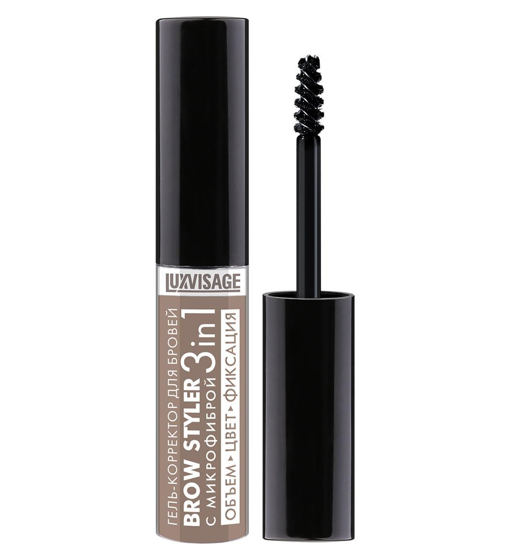 Гель-корректор для бровей LuxVisage Brow Styler 3 в 1 тон 1 латте 6 гр.