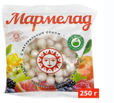 Драже мармеладное Русский кондитеръ Мармеладная жемчужина Тутти - фрутти 250 гр., флоу-пак