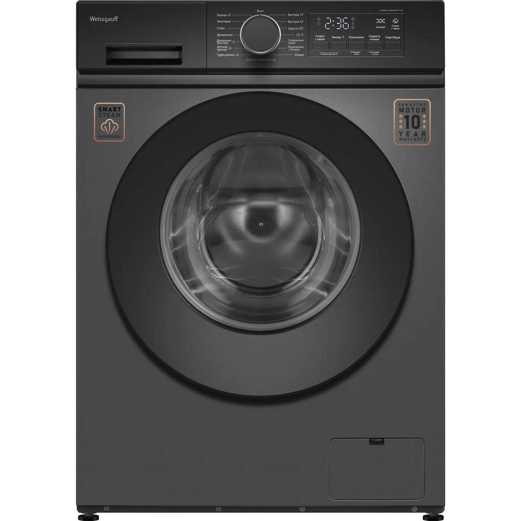 Стиральная машина WEISSGAUFF WM 48128 Inverter Steam, с фронтальной загрузкой, 8кг, 1200об/мин, с паром, инверторная