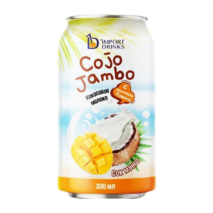 Напиток сокосодержащий COJO JAMBO кокосовое молоко с кусочками кокосовой мякоти манго Вьетнам 330 мл., ж/б