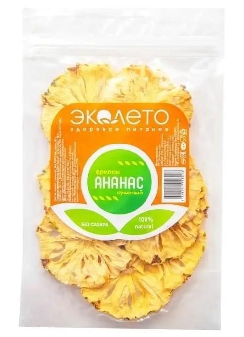 Ананас сушеный Эколето 30 гр., дой-пак