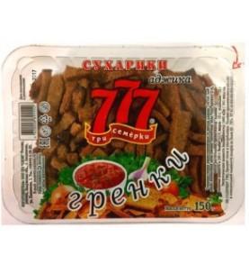 Гренки 777 со вкусом аджики 150 гр., ПЭТ