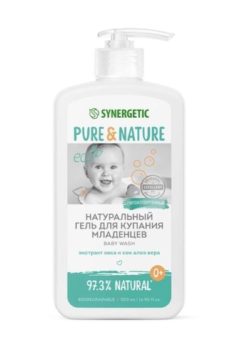 Гель Synergetic для купания младенцев 0+ 500 мл., флакон с дозатором