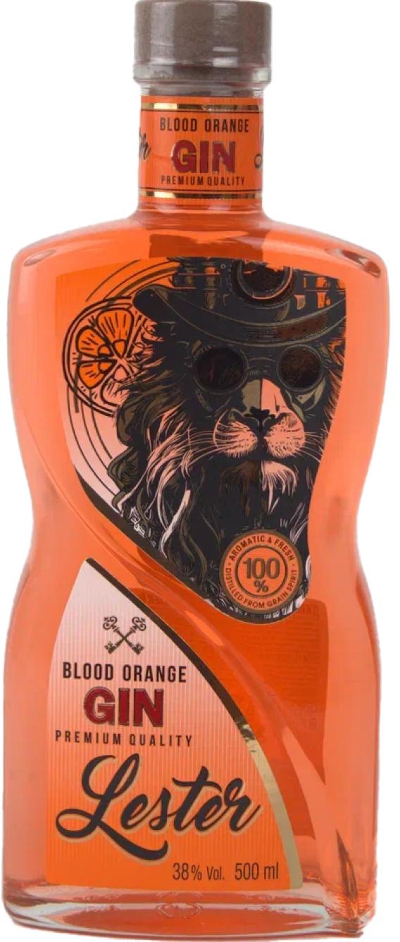 Спиртной напиток джин Lester Blood Orange 38% 500 мл., стекло
