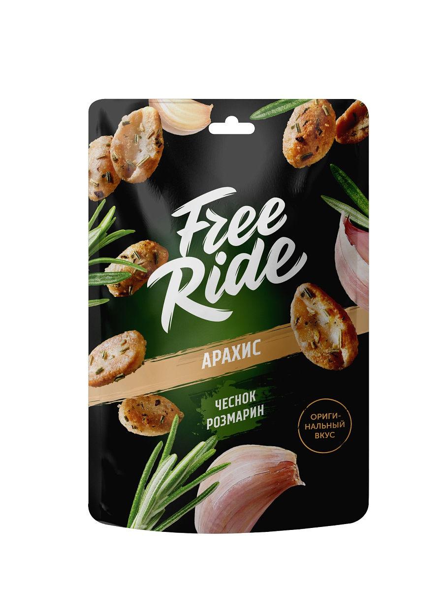Арахис Free Ride жаренный с розмарином и чесноком 50 гр., дой-пак