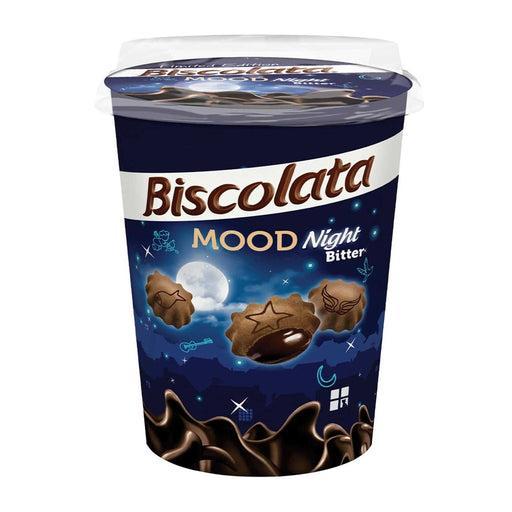 Печенье Biscolata Mood BITTER c черным шоколадом 115 гр., стакан