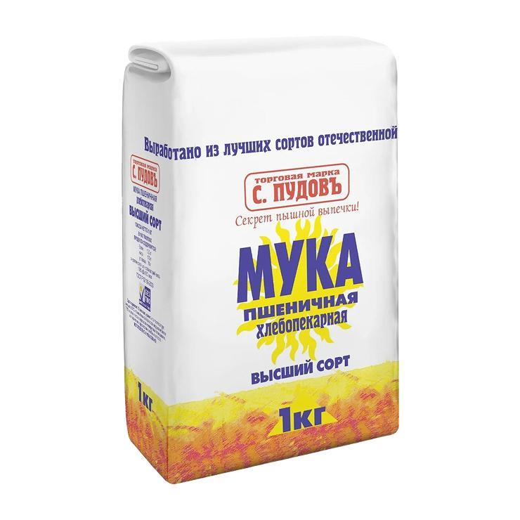Мука С.Пудовъ Пшеничная 1 сорт 1 кг., бумага