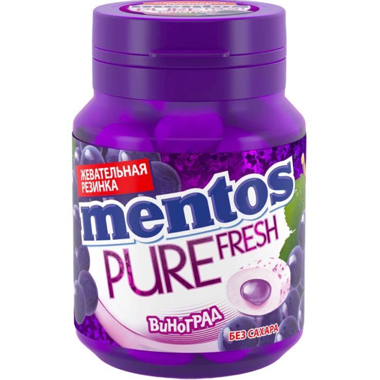 Жевательная резинка Mentos Pure Fresh виноград 54 гр., флоу-пак