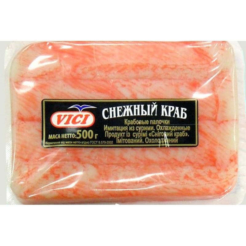 Крабовые палочки Vici снежный краб 500 гр., вакуум