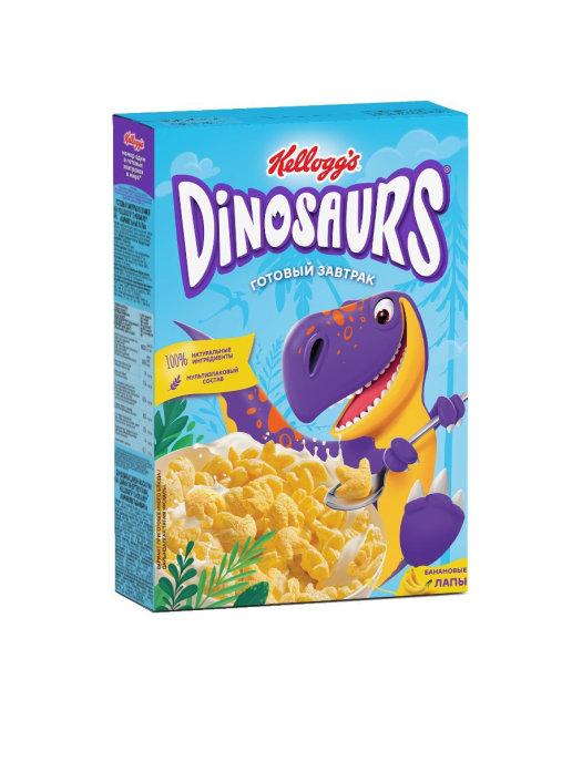 Готовый завтрак Kellogg's Dinosaurs из злаков Банановые лапы, 200 гр., картонная коробка