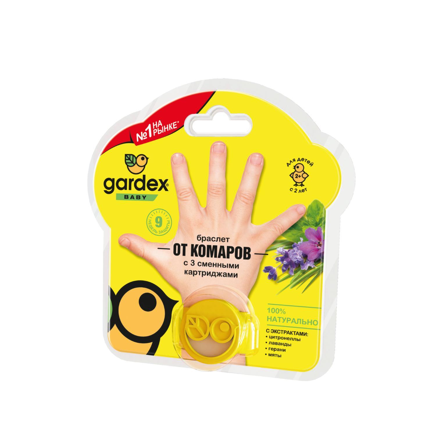 Браслет от комаров с картриджами Gardex Baby, ПЭТ