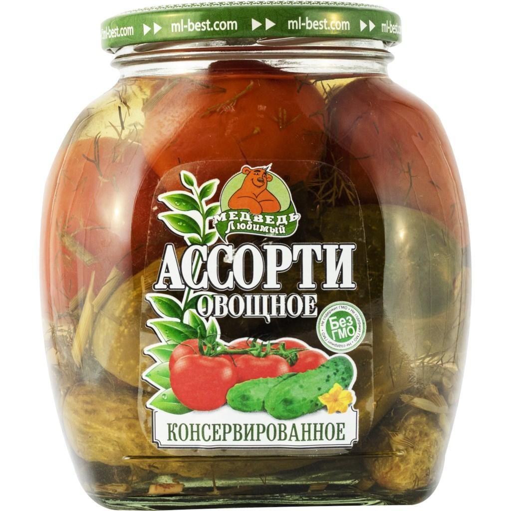 Ассорти Медведь любимый овощное , 720 мл., стекло