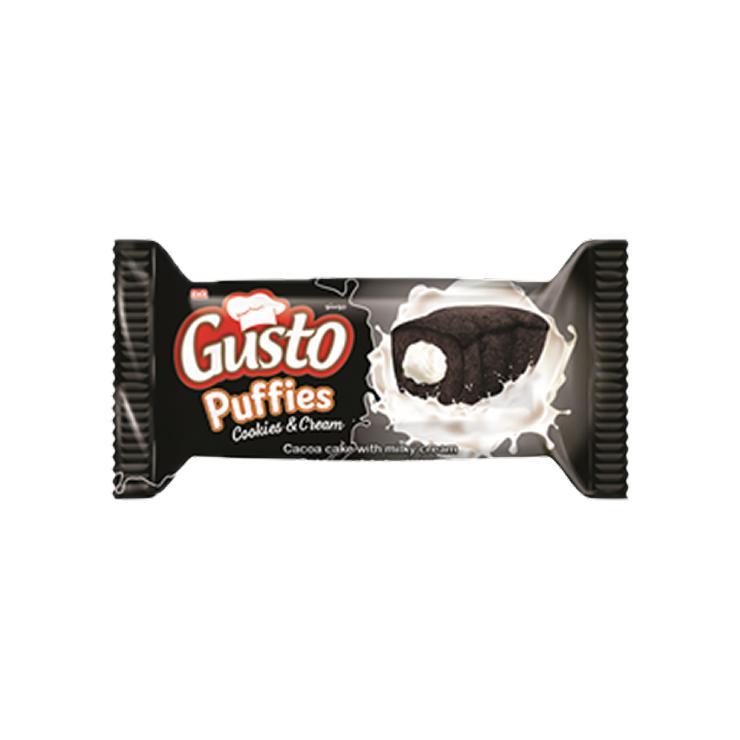 Кекс Gusto puffies cocoa cake with milk cream 35 гр., флоу-пак