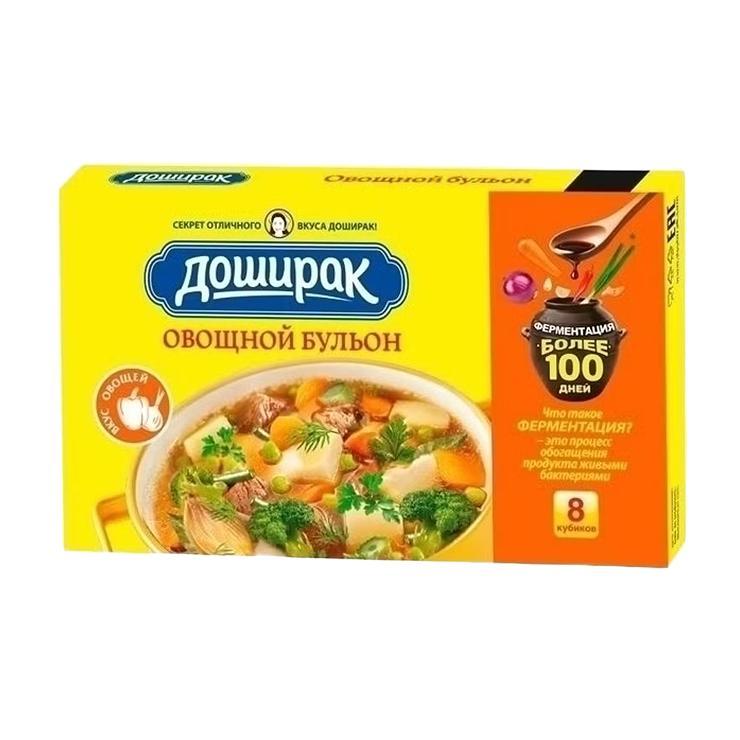 Бульон Доширак овощной кубики 10 гр., картон