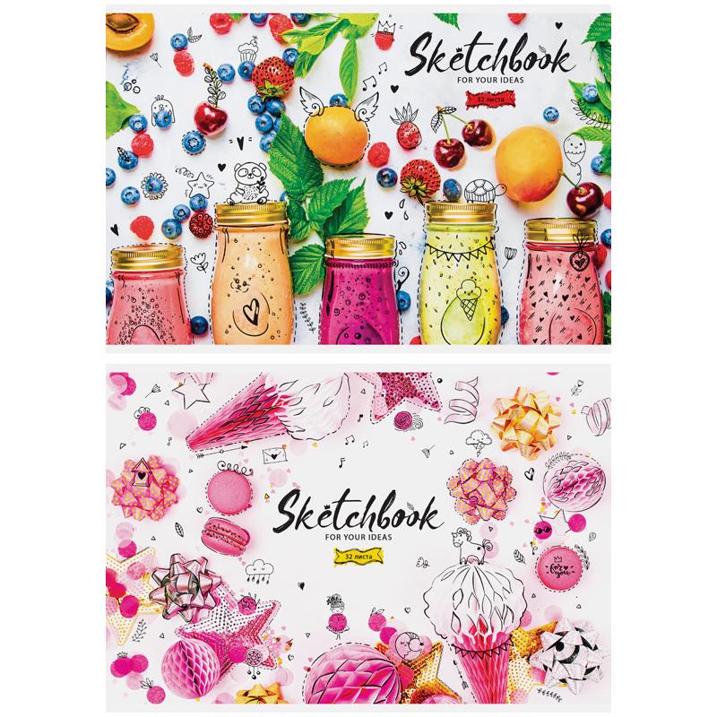 Альбом для рисования 32л., А4, на скрепке ArtSpace Стиль. Bright sweets