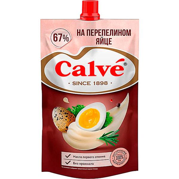 Майонез Calve на перепелином яйце 67% 200 гр., дой-пак с дозатором