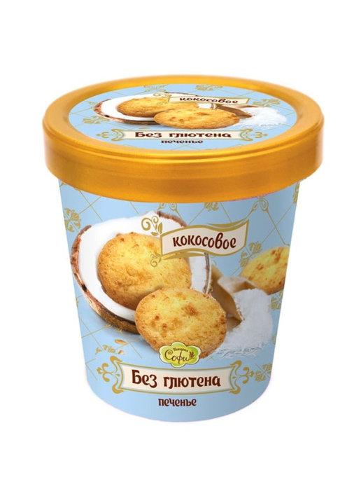 Печенье Пекарня Sofi без глютена кокосовое 130 гр., ПЭТ