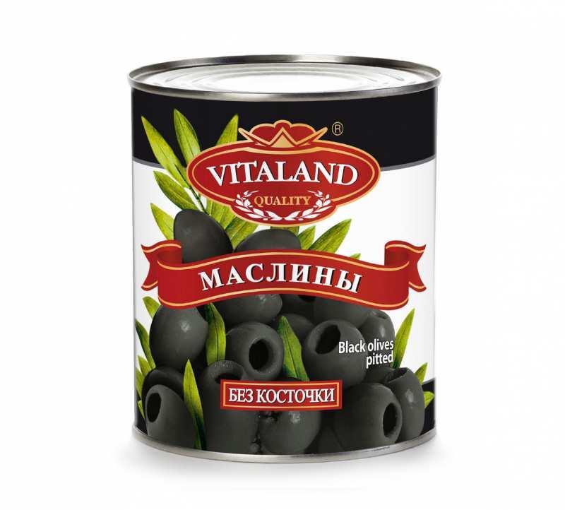 Маслины Vitaland черные без косточек , Испания