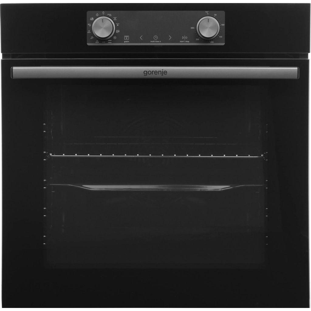 Духовой шкаф электрический Gorenje BOX6737E01BG, 77л, дверца с 2 стеклами, черный