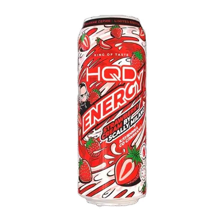 Напиток энергетичсекий HQD Energy клубника со сливками 450 мл., ж/б