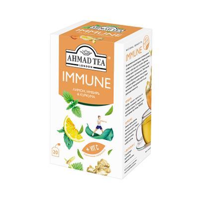 Напиток чайный травяной Ahmad Tea Immune в пакетиках 1,5 гр. х 20 шт., картон