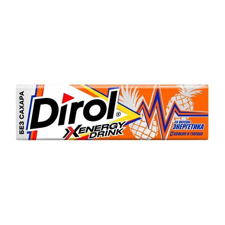 Жевательная резинка Dirol X Energy Drink энергетик и ананас 13,6 гр., обертка
