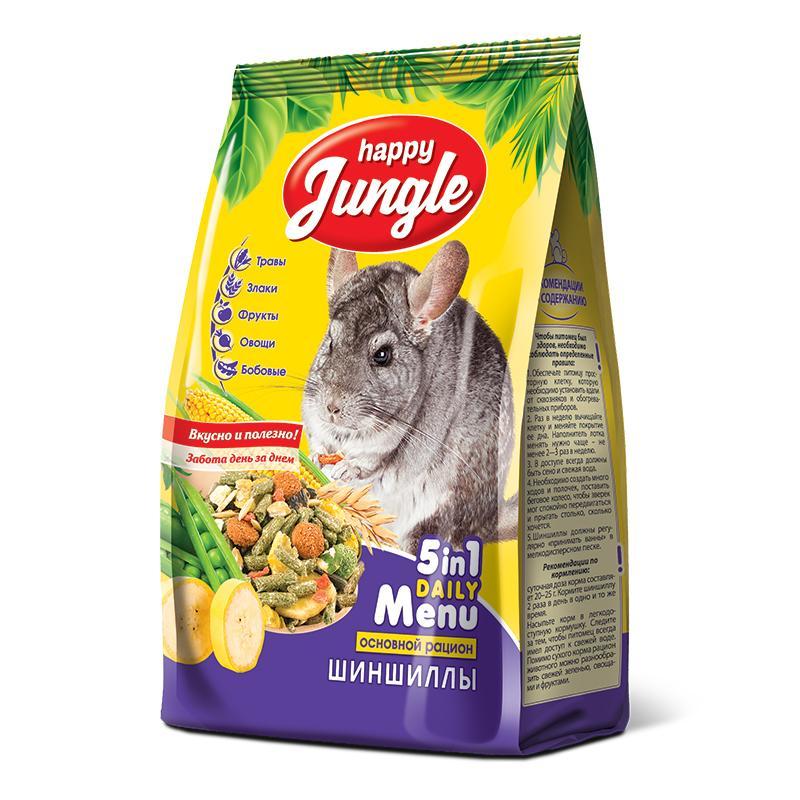 Корм для шиншилл Happy Jungle 400 гр., флоу-пак