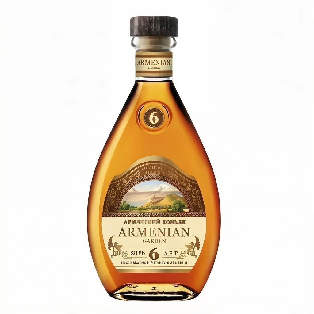Коньяк Armenian Garden армянский 6 лет 40% Армения 440 мл., стекло