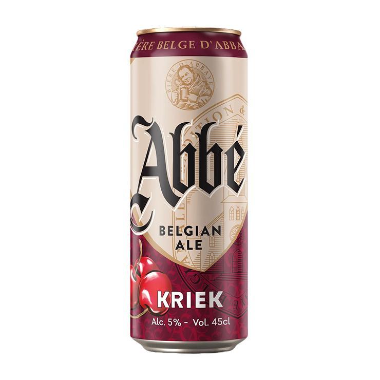 Напиток пивной ABBE KRIEK Belgian Ale вишня пастеризованный 5% 450 мл., ж/б