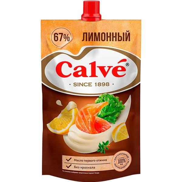 Майонез Calve с соком лимона 67% 400 гр., дой-пак с дозатором