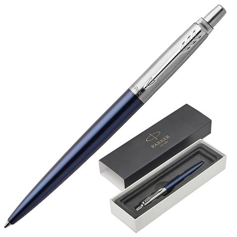 Ручка шариковая Parker Jotter Royal Blue CT корпус синий хром узел 0,7 мм. Синяя