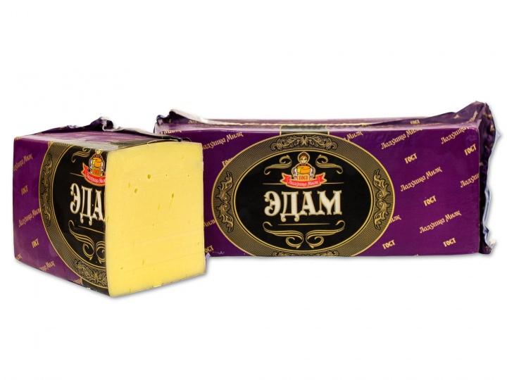 Сыр 45% Ладушка милк Эдам, 4,5 кг., оболочка