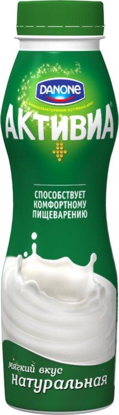 Биойогурт Активиа Натуральный обогащенный 2,4% питьевой