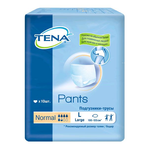 Подгузники для взрослых Tena Pants Normal Трусы размер L 100-135 см 10шт