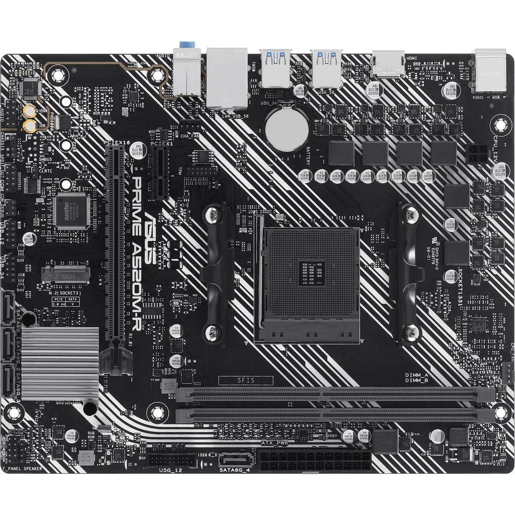 Материнская плата ASUS PRIME A520M-R, Socket AM4, AMD A520, mATX, Ret