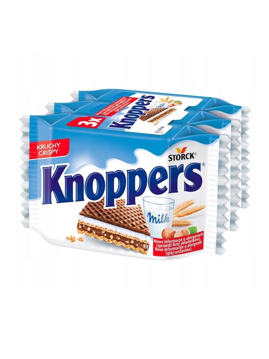 Вафельное печенье Шторк Knoppers 25 гр., флоу-пак
