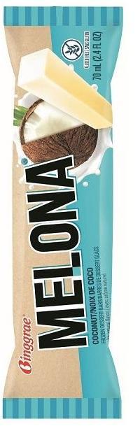 Мороженое эскимо Melona кокос 10% 75 гр., флоу-пак