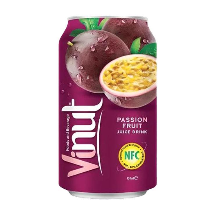 Напиток сокосодержащий Vinut juice drink маракуйя Вьетнам 330 мл., ж/б