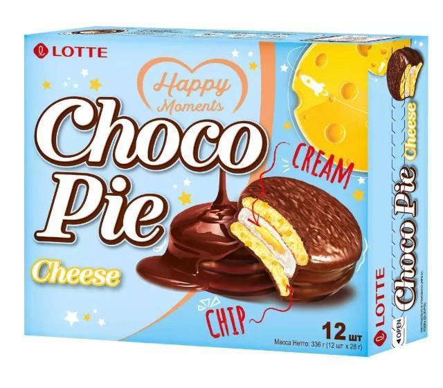 Печенье Choco Pie со вкусом Сыра 12 штук 336 гр., картон