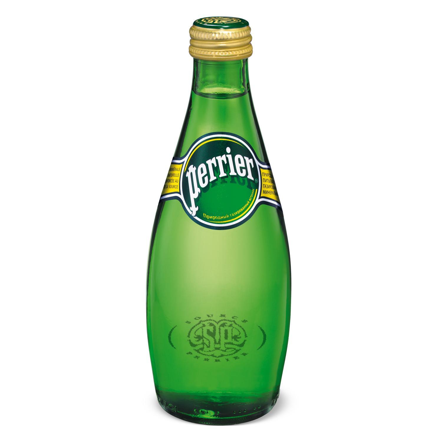 Вода газированная Perrier минеральная гидрокарбонатно-кальциевая 330 мл., стекло