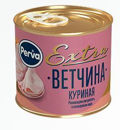 Ветчина Perva extra куриная 180 гр., ж/б